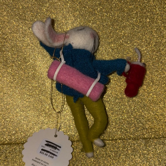 Anthropologie Pickleball Hobbies Felt Ornament-Yoga Lady - Picture 3 of 3